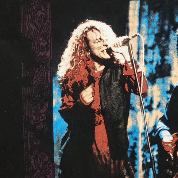 Jimmy Page Robert Plant 1995 No Quarter Concert World Tour Tee Shirt XL - Picture 3 of 8